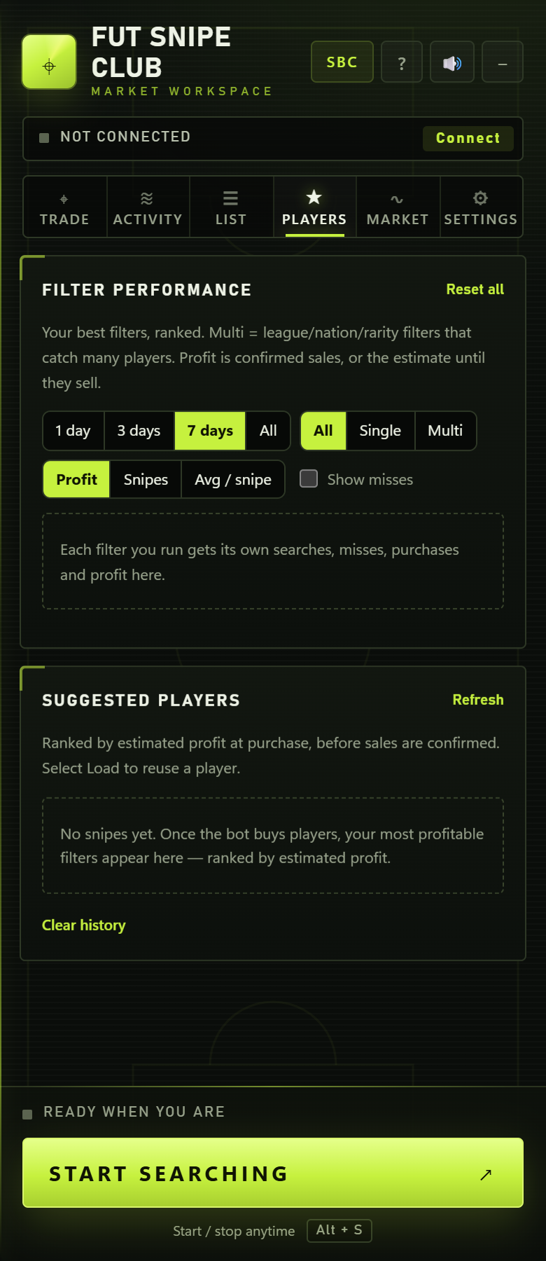 Filter leaderboard inside the extension